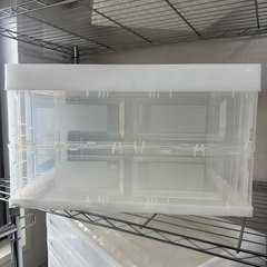 【11点セット】アイリスオーヤマ ハード折りたたみコンテナ 50L HDOC-50L クリアの画像