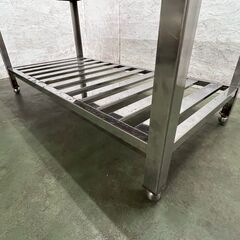 ステンレス製 作業台 W1200×D600×H600 厨房 厨房機器 店舗 店舗用品 コンロ台 ステンレス作業台 調理台 中段あり Y2275の画像