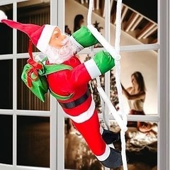 6個クリスマス 飾り サンタ はしご サンタさん 人形 吊り下げ サンタ人形はしご サンタクロース オーナメント クリスマスツリーの画像