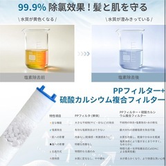 新品: シャワーヘッド 塩素除去99.9% マイクロナノバブル 増圧 節水 浄水フィルタの画像