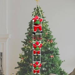 6個クリスマス 飾り サンタ はしご サンタさん 人形 吊り下げ サンタ人形はしご サンタクロース オーナメント クリスマスツリーの画像