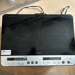 10/24-26お渡し！アイリスオーヤマ 2口IHコンロ IHK-W12SP-Bの画像