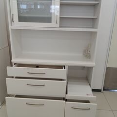 ★リユースのサカイ日立店★HJ7949 NITORI レンジボード ホワイト H180×D40×W120 クリーニング済み の画像