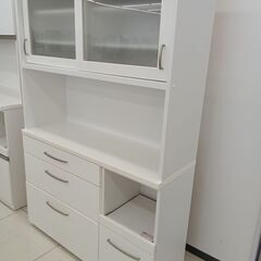★リユースのサカイ日立店★HJ7949 NITORI レンジボード ホワイト H180×D40×W120 クリーニング済み の画像