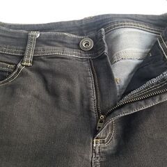 ▲TOPVALUレディースデニムストレート　ストレッチブラックパンツ■ＵＳＥＤの画像