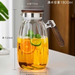 ポカロティー ピッチャー 耐熱ガラス 1.8リットル　直火対応 冷蔵庫対応　の画像