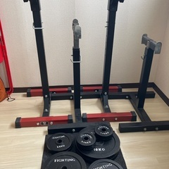 FIGHTING バーベル&プレート ラックセットの画像