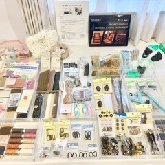 ハンドメイド素材売ります(1つ10円～5000円)生地、革、アクセサリーパーツ、未使用、はぎれ、中古色々⑤の画像