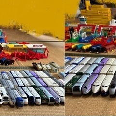 【お引取先決定しました】
プラレール車両・レール・駅・線路・踏切など　まとめて　ジャンク品の画像
