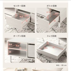 鏡付きテーブル ドレッサーの画像