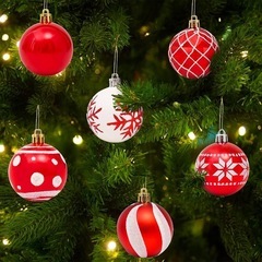 42個クリスマスボールオーナメント クリスマスツリーオーナメント用 防水 キラキラ光るクリスマスオーナメント アクセサリー クリスマス　の画像