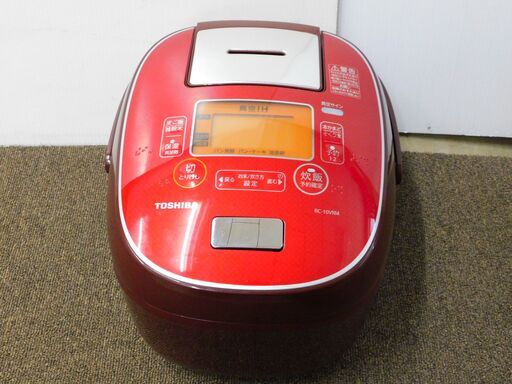 店【JM618】TOSHIBA 東芝 真空IHジャー炊飯器（5.5合炊き）5㎜ 厚さ鍛造かまど銅釜 真空一気ひたし ディープレッド RC-10VRM-RS 真空IH炊飯ジャー