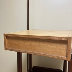 木製 収納ケース 中仕切り付きの画像