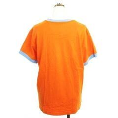 【まだ受付中･送付可能】中古 NIKE ナイキ Tシャツ カットソー Vネック フェルト ロゴ 綿100％ オレンジ L  早い者勝ちです✨✨の画像