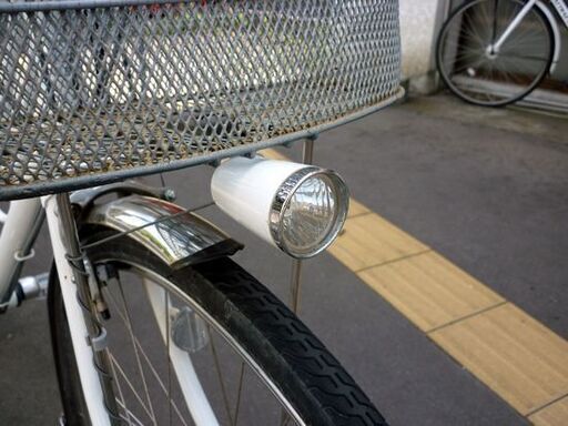 ☆自転車 シティサイクル BRIDGESTONE cajuna 26インチ 白 3段変速 荷台付き ライト点灯 ダブルロック ブリヂストン カジュナ 3段切替 ホワイト ママチャリ 札幌市 豊平区 平岸