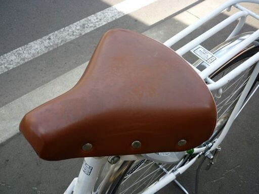 ☆自転車 シティサイクル BRIDGESTONE cajuna 26インチ 白 3段変速 荷台付き ライト点灯 ダブルロック ブリヂストン カジュナ 3段切替 ホワイト ママチャリ 札幌市 豊平区 平岸