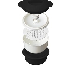 【日本製】電子レンジ用炊飯器（0.5-2合）圧力弁で美味しく炊けるの画像