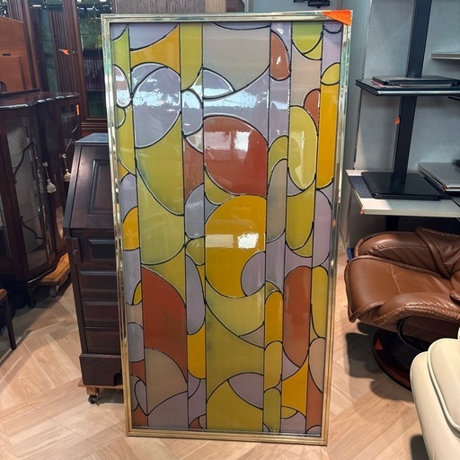 ステンドガラス　枠付き　デザイン