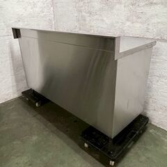 ステンレス製 食器庫 作業台 W1500×D600×H800 厨房 厨房機器 店舗 店舗用品 引き違い扉付き ステンレス作業台 BG付き Y2276の画像