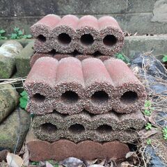 ガーデニング ブロック 花壇 連結 仕切り レンガ リンク 土留め ブラウンの画像