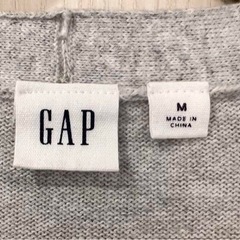 GAP グレー ボタン付きロングカーディガン Mの画像