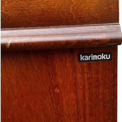 【無料】karimoku カリモク家具 家具 食器棚 飾り棚 キャビネット 棚 カップボード レトロ アンティーク 直接引取りの画像