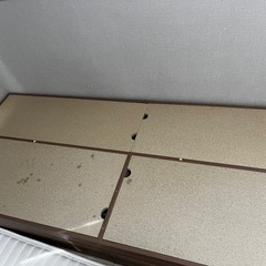 収納引き出し付きセミシングルベッド(マットレス付)の画像