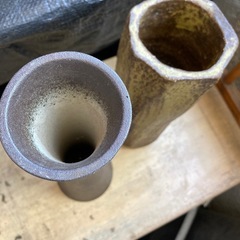 無料⭐️雰囲気のある花瓶　花器　2つ　chic stylish pottery flower vase set of two FREEの画像