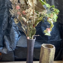無料⭐️雰囲気のある花瓶　花器　2つ　chic stylish pottery flower vase set of two FREEの画像
