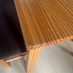 ダイニングテーブル 椅子×2 ベンチの画像