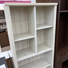 リユースのサカイ栃木店★ジモティ割あり★  ラック ホワイトベージュ W58×D26×H159 クリーニング済み TC10945の画像