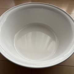 美品　フットバス　たらい　ホーロー　野田琺瑯　足湯　40cm　取っ手付き　ホワイトTA-40の画像