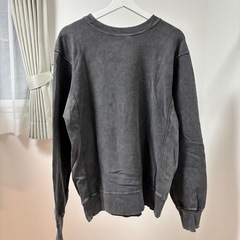 Champion スウェット　リバースウィーブ　ダメージ加工　トレーナー　グレーの画像