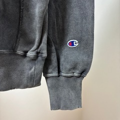 Champion スウェット　リバースウィーブ　ダメージ加工　トレーナー　グレーの画像