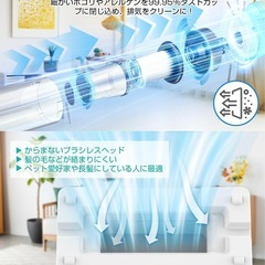 掃除機 コードレス 軽量550g Type-C充電式 スティッククリーナー コードレス 掃除機 超軽量 静音設計の画像