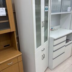 リユースのサカイ栃木店★ジモティ割あり★ NITORI 食器棚　コパン60 ホワイト W58.5×D39.5×H180 クリーニング済み TC10946の画像