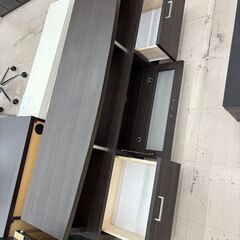 リユースのサカイ栃木店★ジモティ割あり★  TV台 ダークブラウン W150×D48×H47 クリーニング済み TC10947の画像