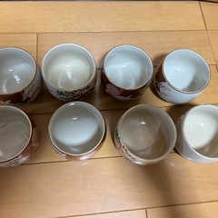 湯呑み茶碗　九谷美線　九谷秋月　九谷焼き　8客セット　の画像