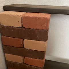 テレビ台　DIY レンガの画像