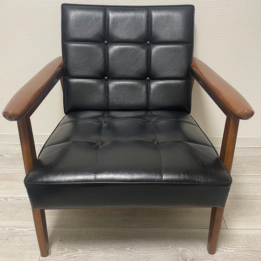 カリモク　レザーソファー