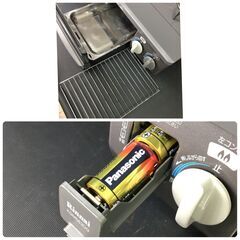 Rinnai/リンナイ LPガス用 ガステーブル ガスコンロ グリル付き KGM-563DGグレー/灰色 スパーク確認済み 25j菊STの画像