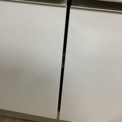 レンジ台　レンジラック ホワイト　収納家具　中古品　※スライド棚欠品の画像