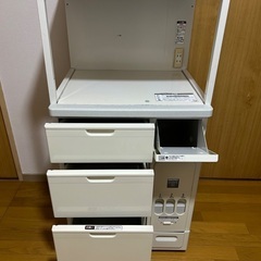 米びつ付きレンジ台の画像