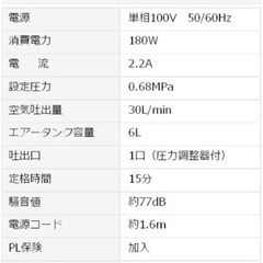 エアーコンプレッサー等の画像