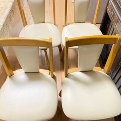 回転式　ダイニングチェア4脚セット　の画像