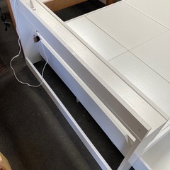セミダブルベッド 収納付き　オーヤマの画像