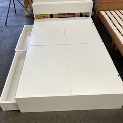 セミダブルベッド 収納付き　オーヤマの画像
