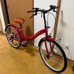 SHIMANO折り畳み24インチ自転車の画像