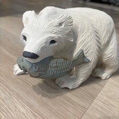 熊　木彫　置物の画像