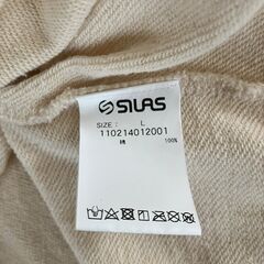SＩLAS製　トレーナー　メンズ：Ｌ　ベージュ色　美品の画像